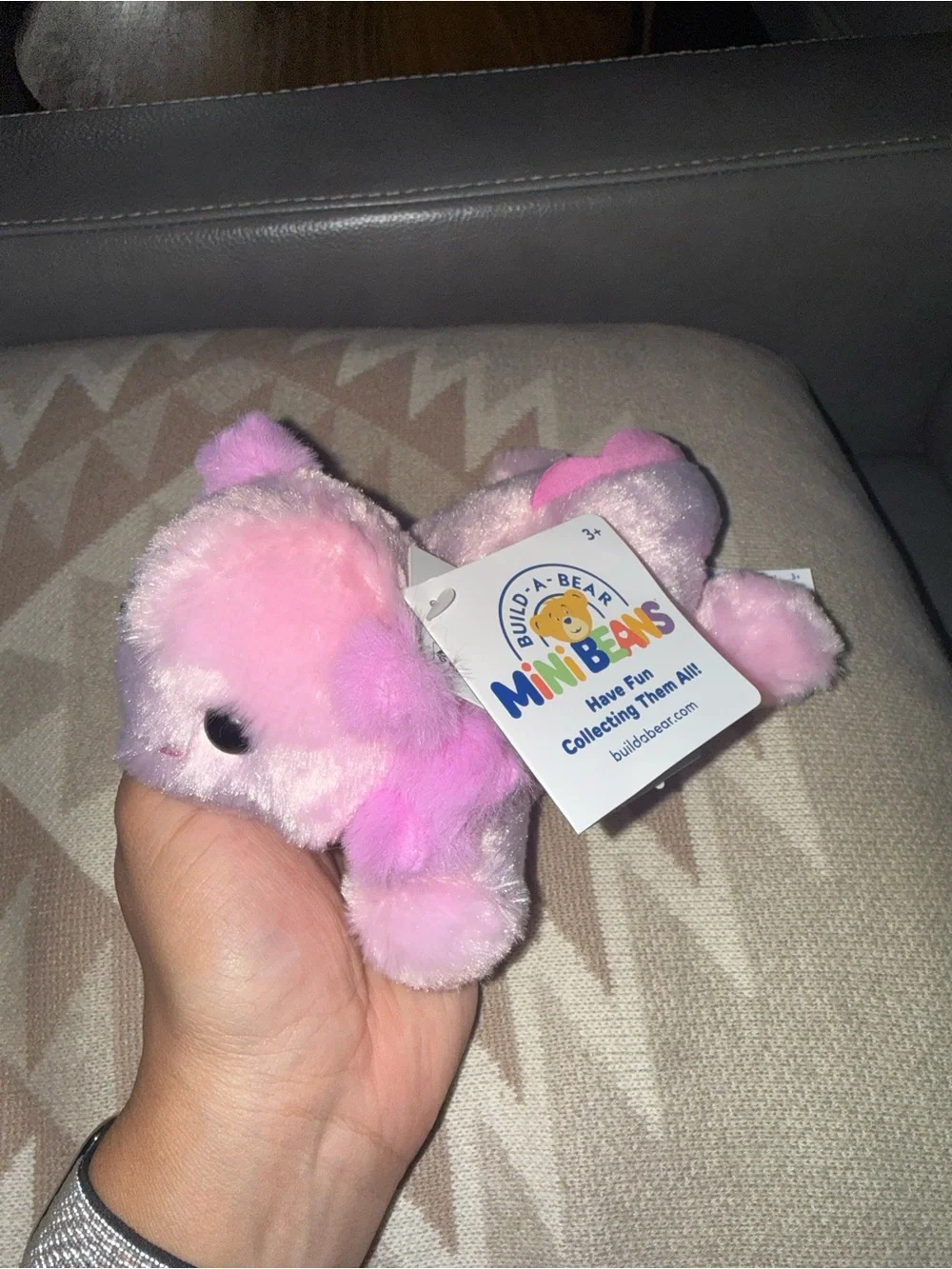 Build-A-Bear Pink and Purple Mini Axolotl Plush